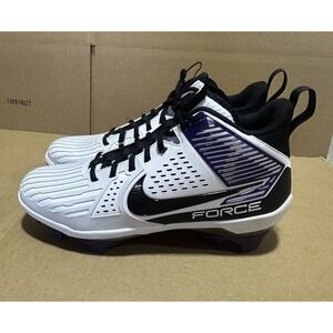 Nike Force Savage Pro 3 Football Cleats White/Purple (DA5453-111) Sz 11.5